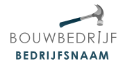 Logo bouwbedrijf donkerblauw