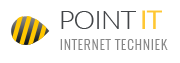 Point IT Internet Techniek logo  Zwart geel gestreept