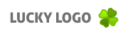 Lucky logo met klavertje vier - groen